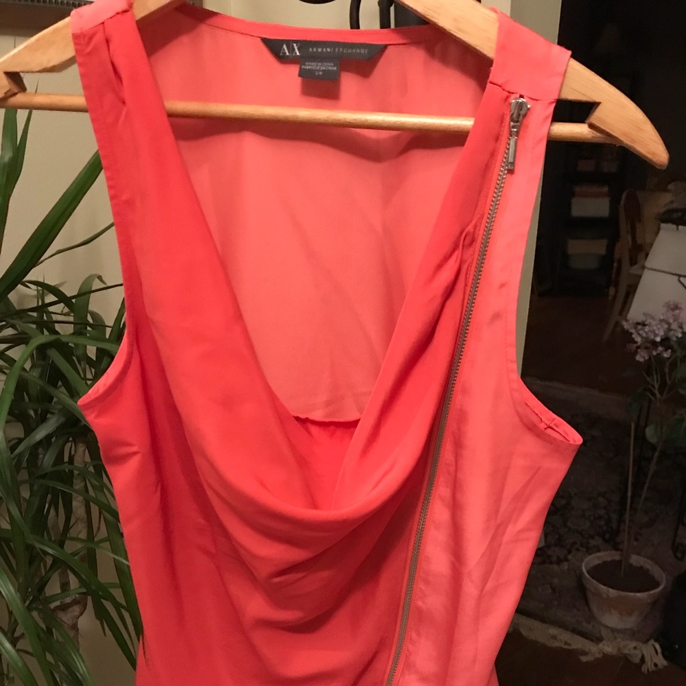 💰Armani Exchange Tangerine Top w/Zipper Detail💰